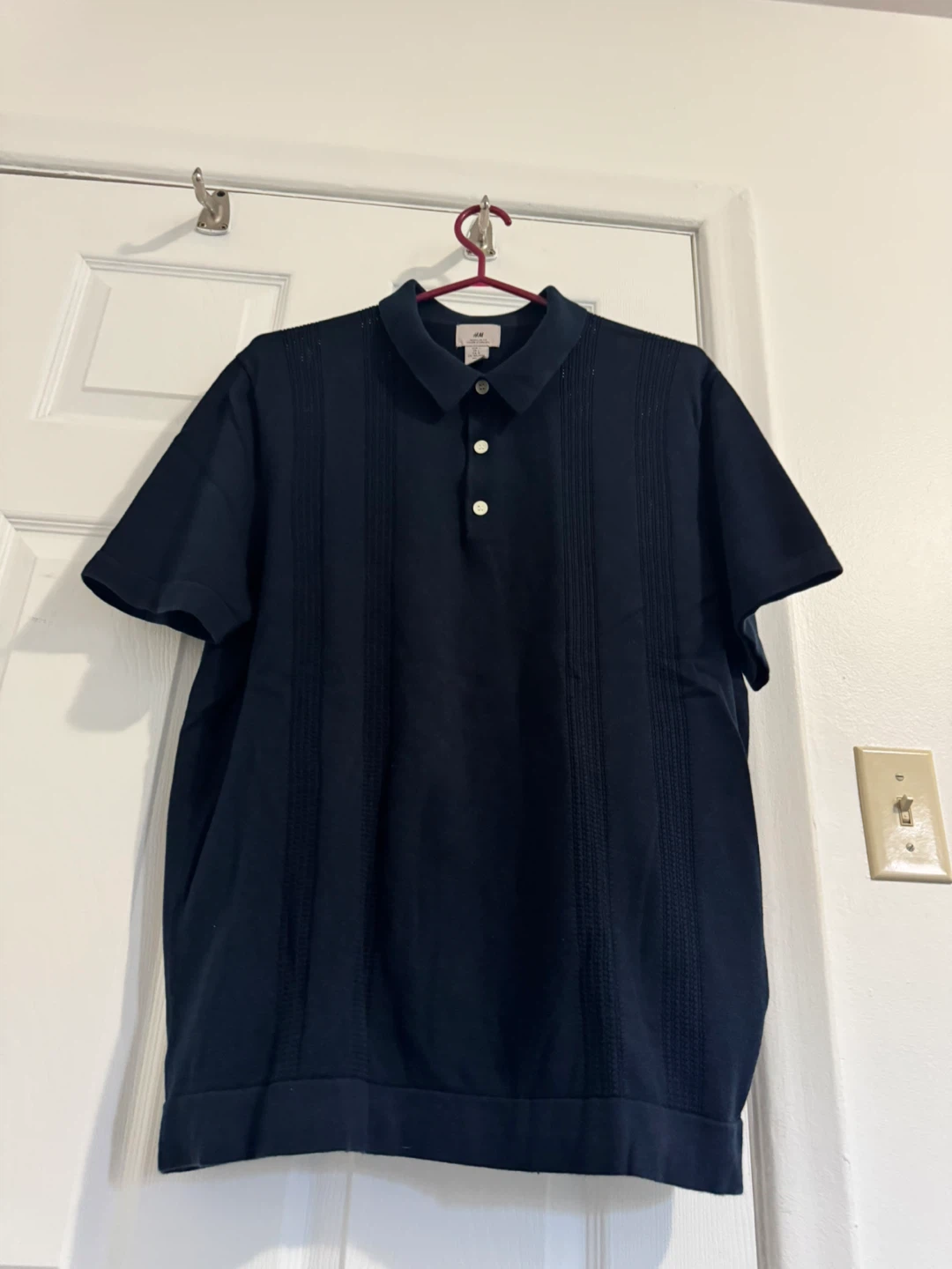 H&M Navy Blue Polo Shirt - Size L - photo 5