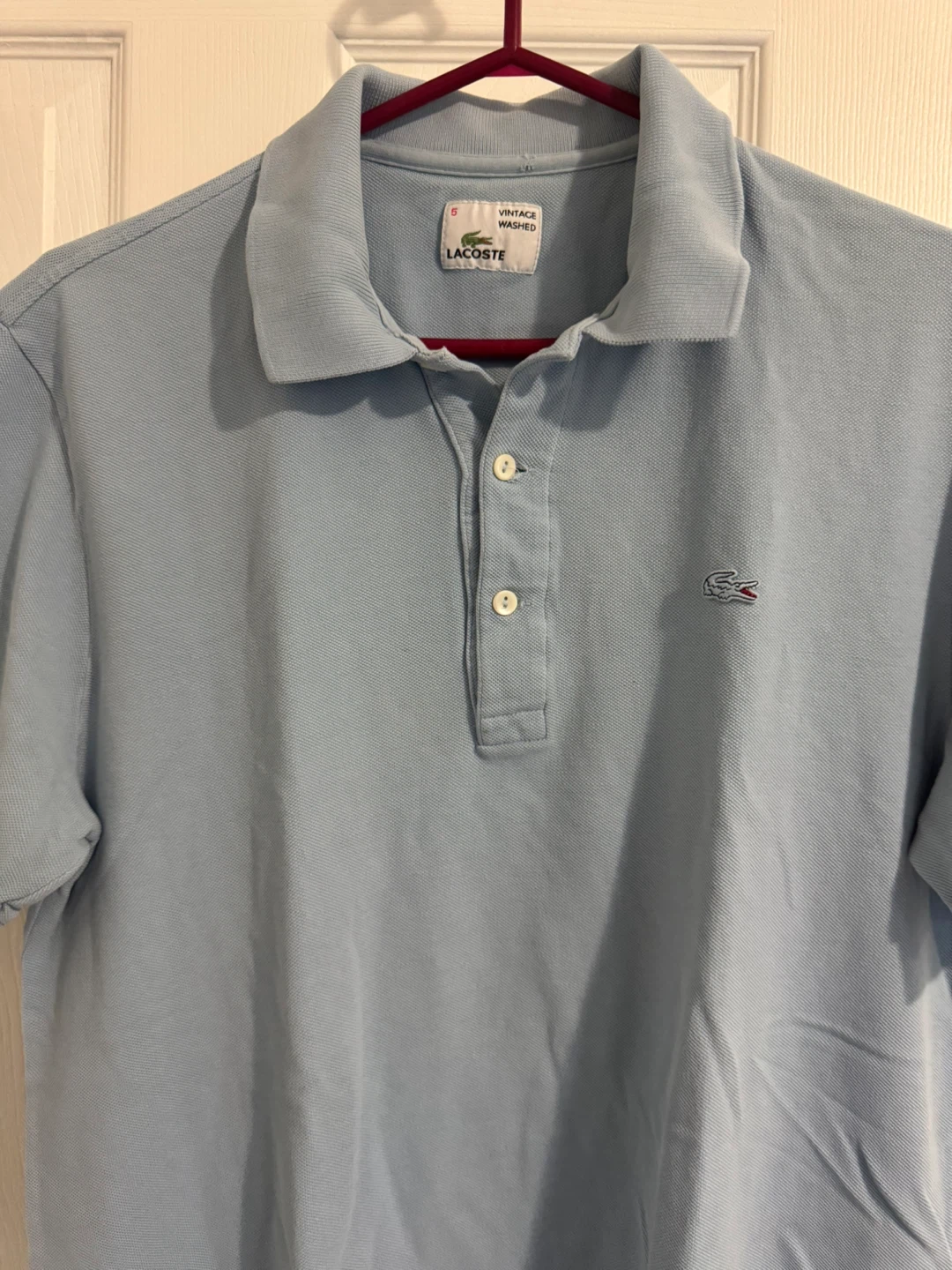 Lacoste Vintage Washed Polo Shirt - Size 5 - photo 2