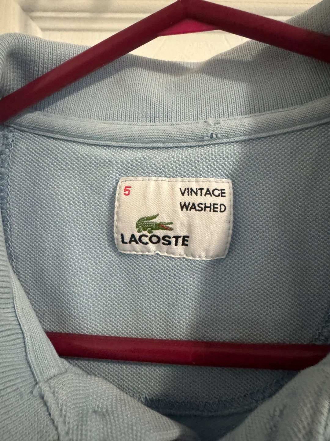 Lacoste Vintage Washed Polo Shirt - Size 5 - photo 3