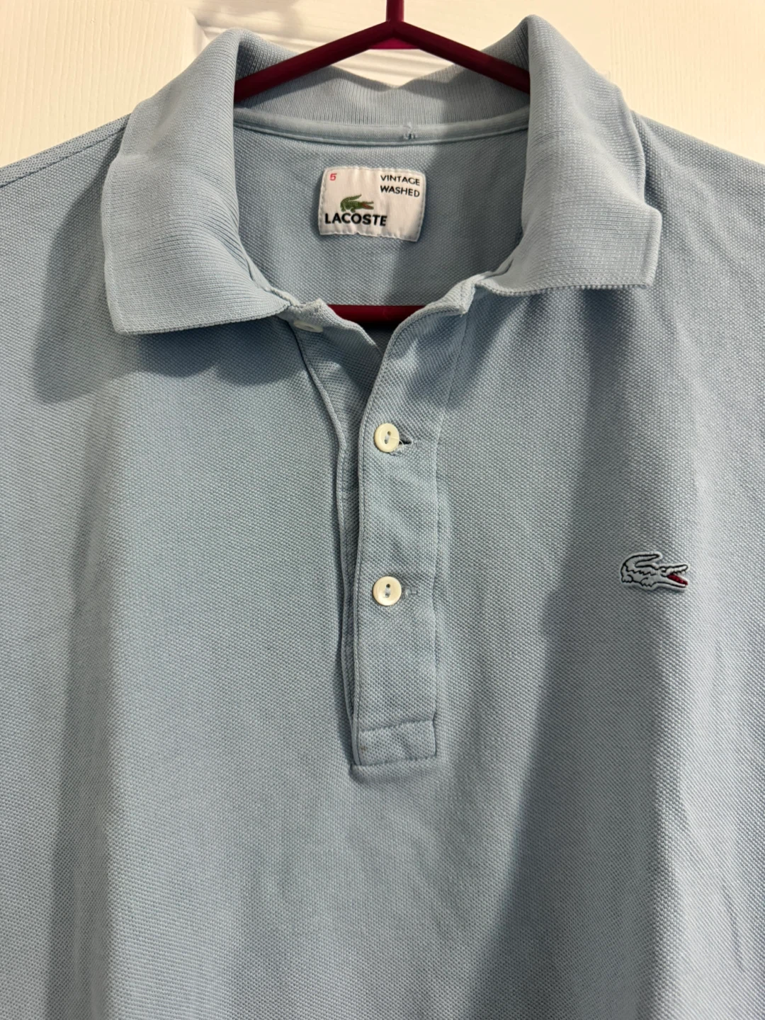 Lacoste Vintage Washed Polo Shirt - Size 5 - photo 4