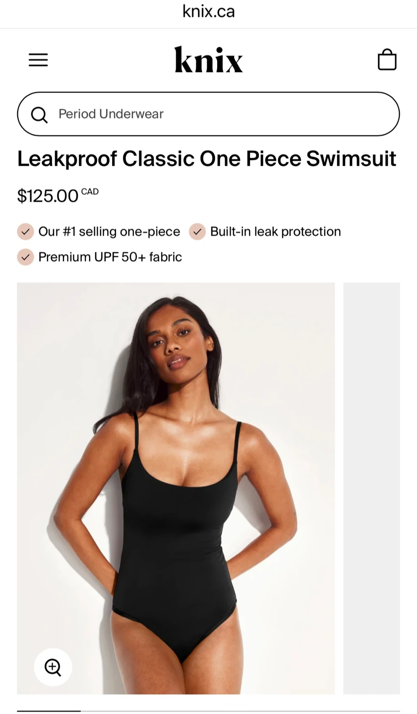 NEW Knix Leakproof Swimsuit with tags Size XXL