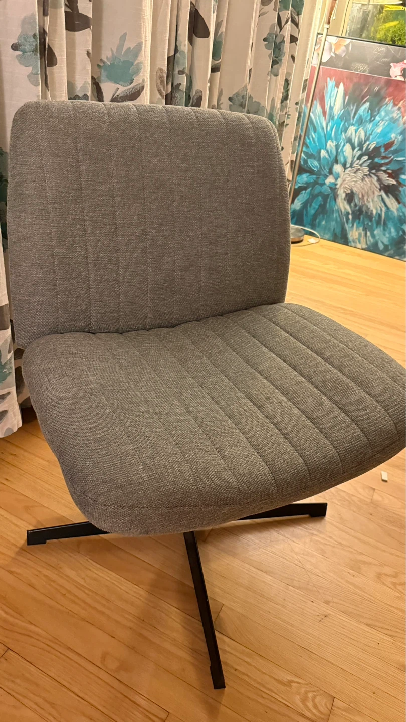 Gray Swivel Armless Accent Chair check more pictures