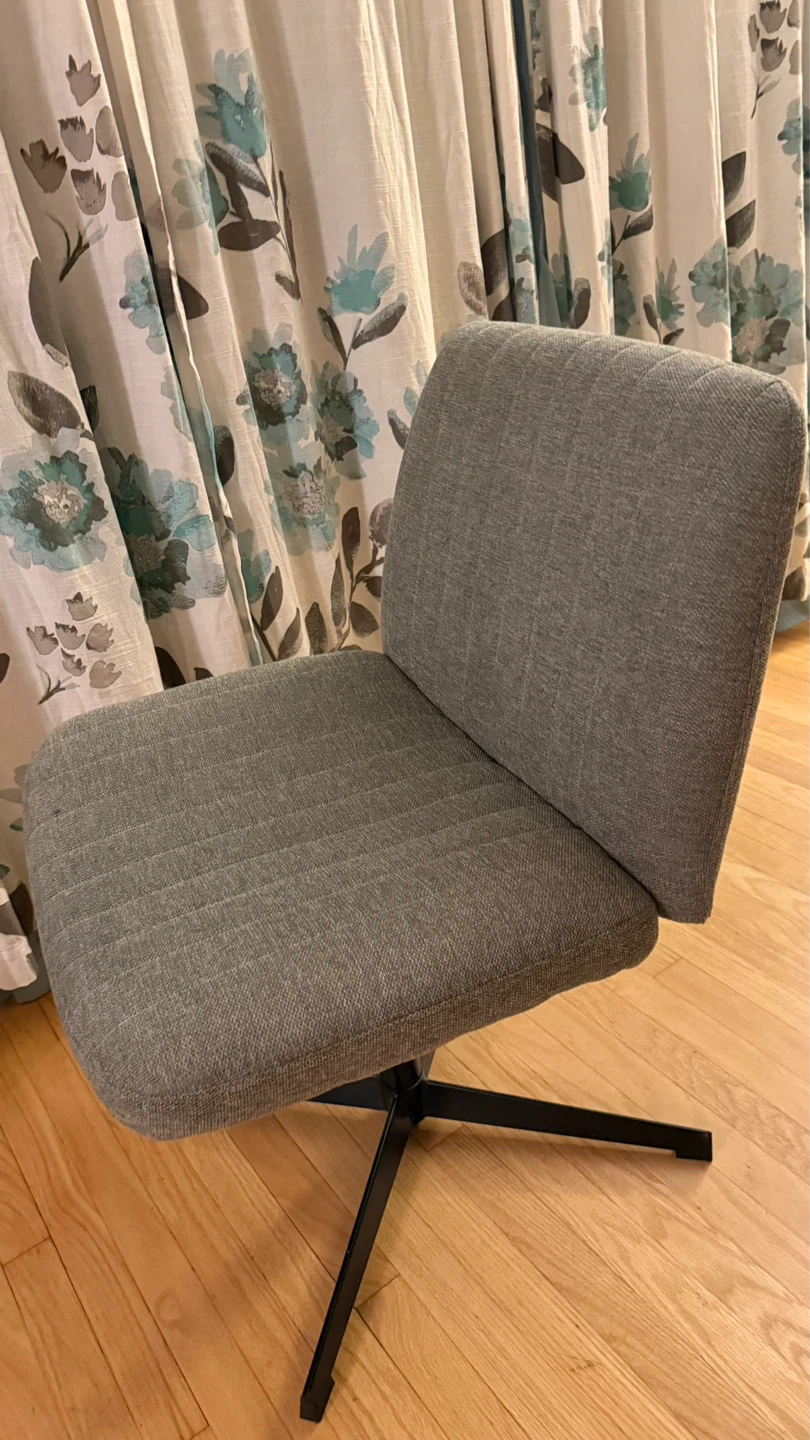 Gray Swivel Armless Accent Chair check more pictures - photo 5