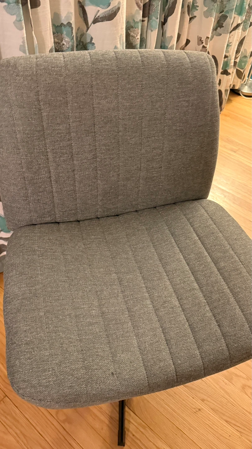 Gray Swivel Armless Accent Chair check more pictures - photo 2