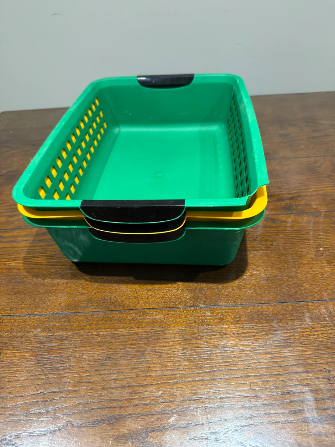 Green & Yellow Plastic Storage Bins - photo 4