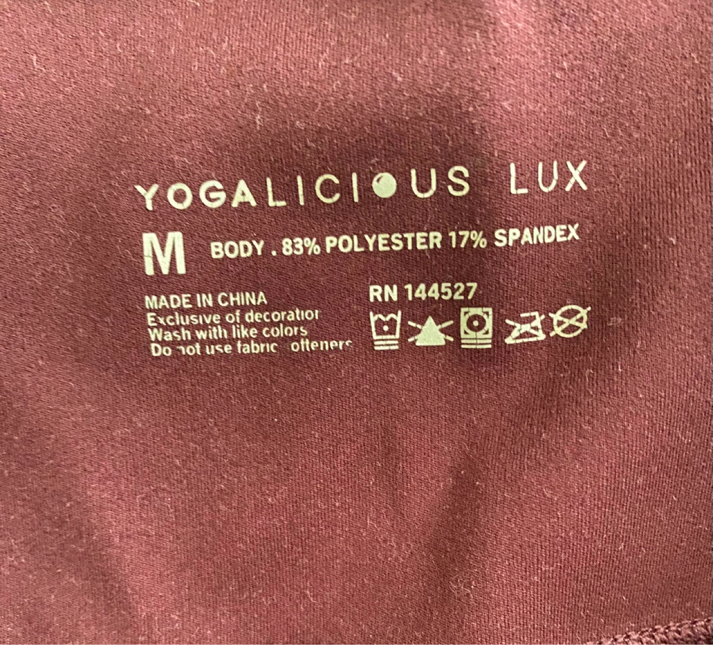 Yogalicious Lux Maroon Athletic Shorts M - photo 2