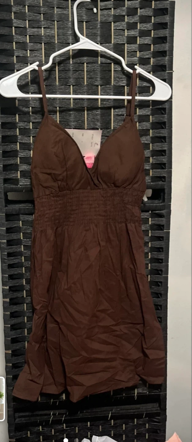 SHE'S COOL Brown Spaghetti Dress size S - photo 2