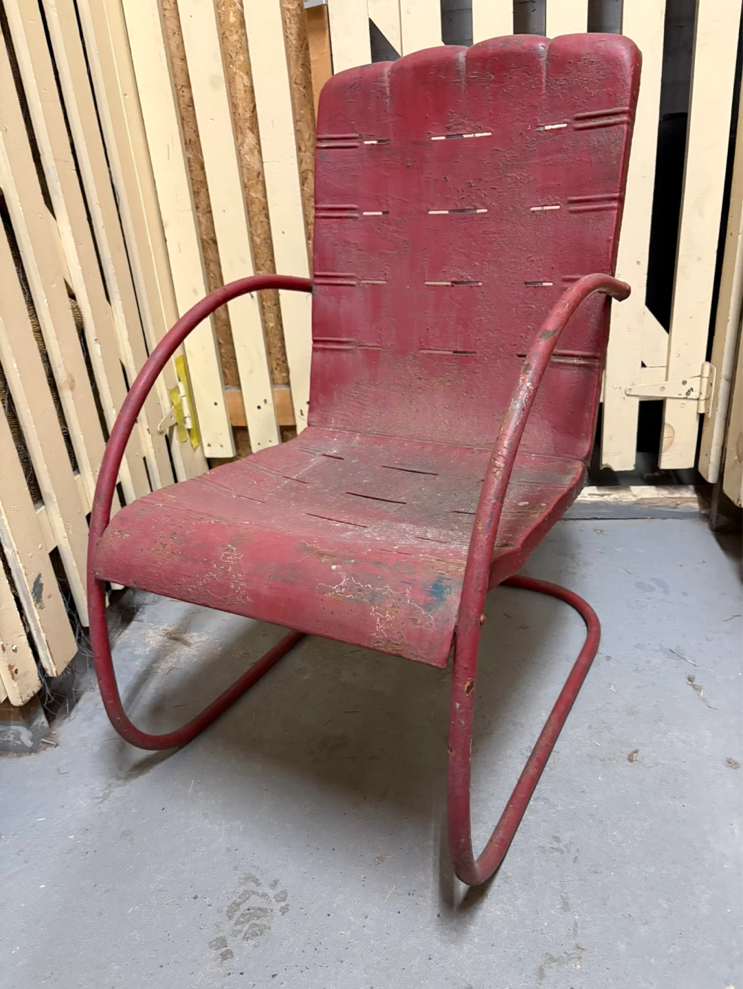Two Mcm Vintage Metal Lawn Chairs