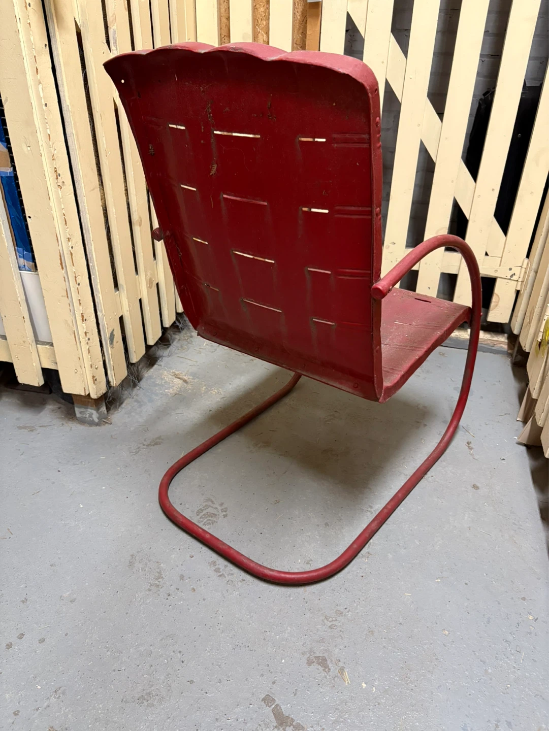 Two Mcm Vintage Metal Lawn Chairs - photo 5