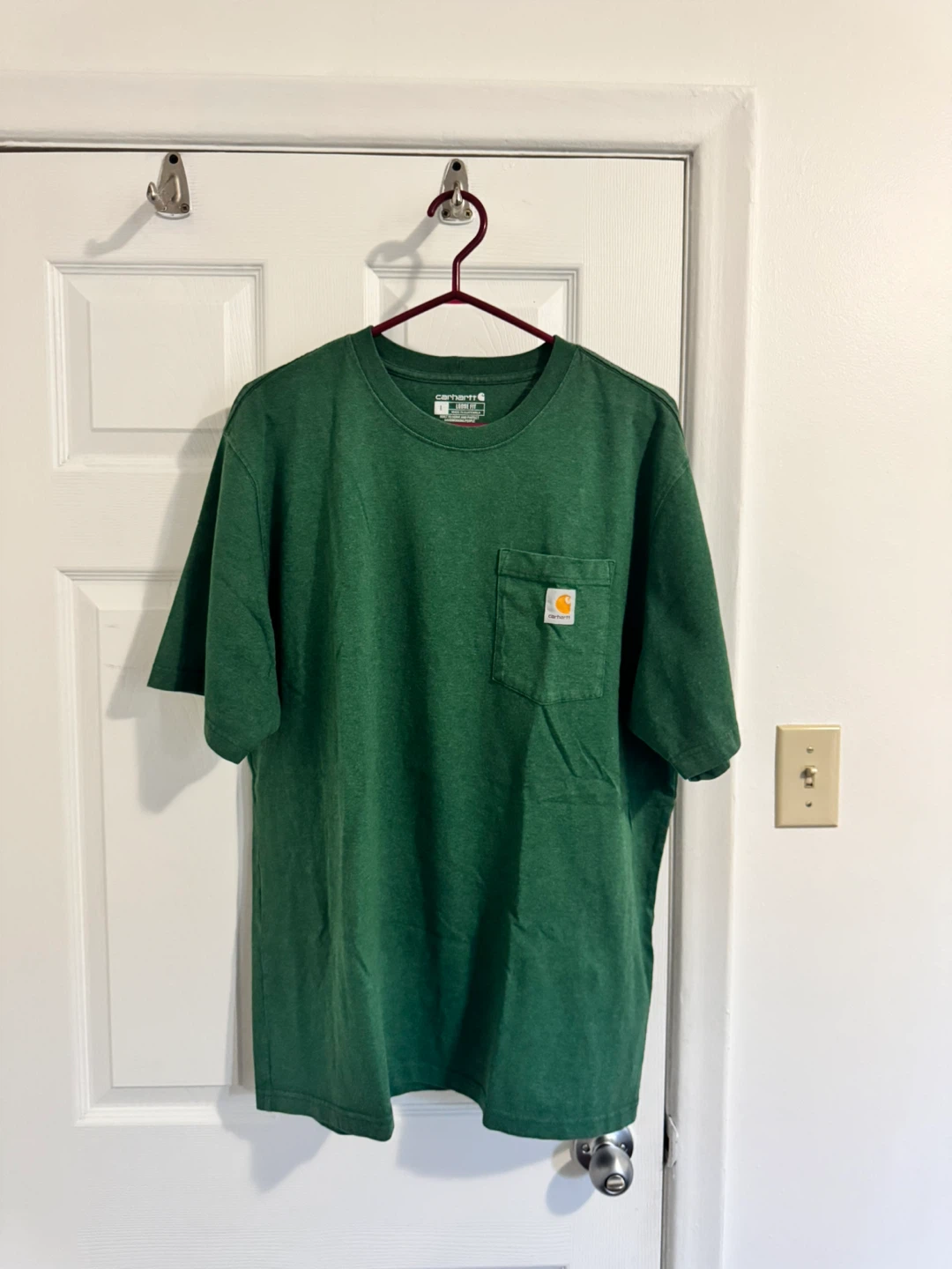 Carhartt K87 Workwear Pocket Tee Green (Large)