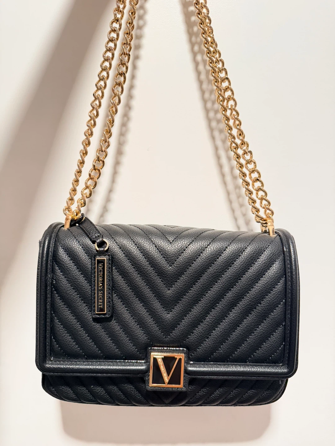 Victoria's Secret Quilted Black Crossbody Bag