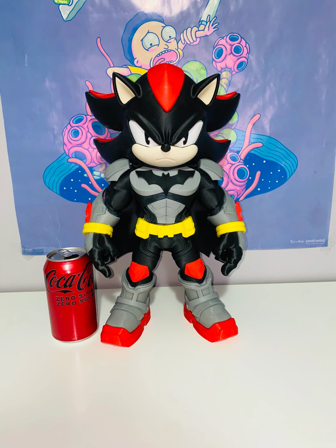 Shadow the Hedgehog x Batman Custom 3D Printed Figure