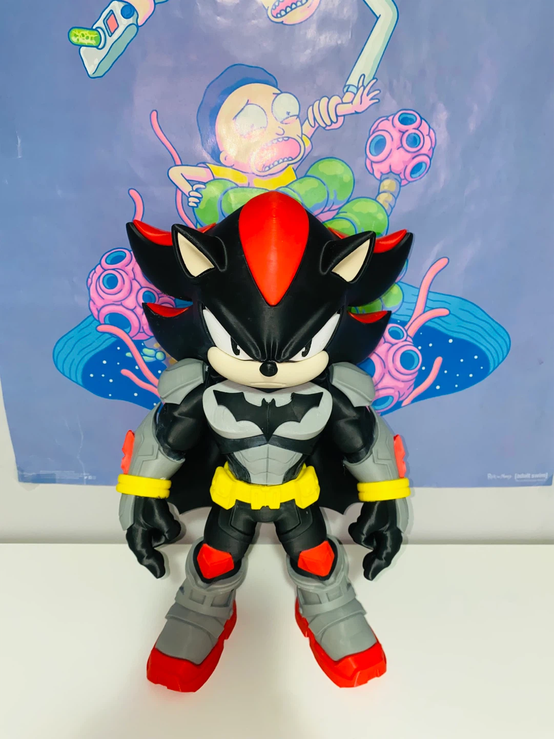 Shadow the Hedgehog x Batman Custom 3D Printed Figure - photo 2