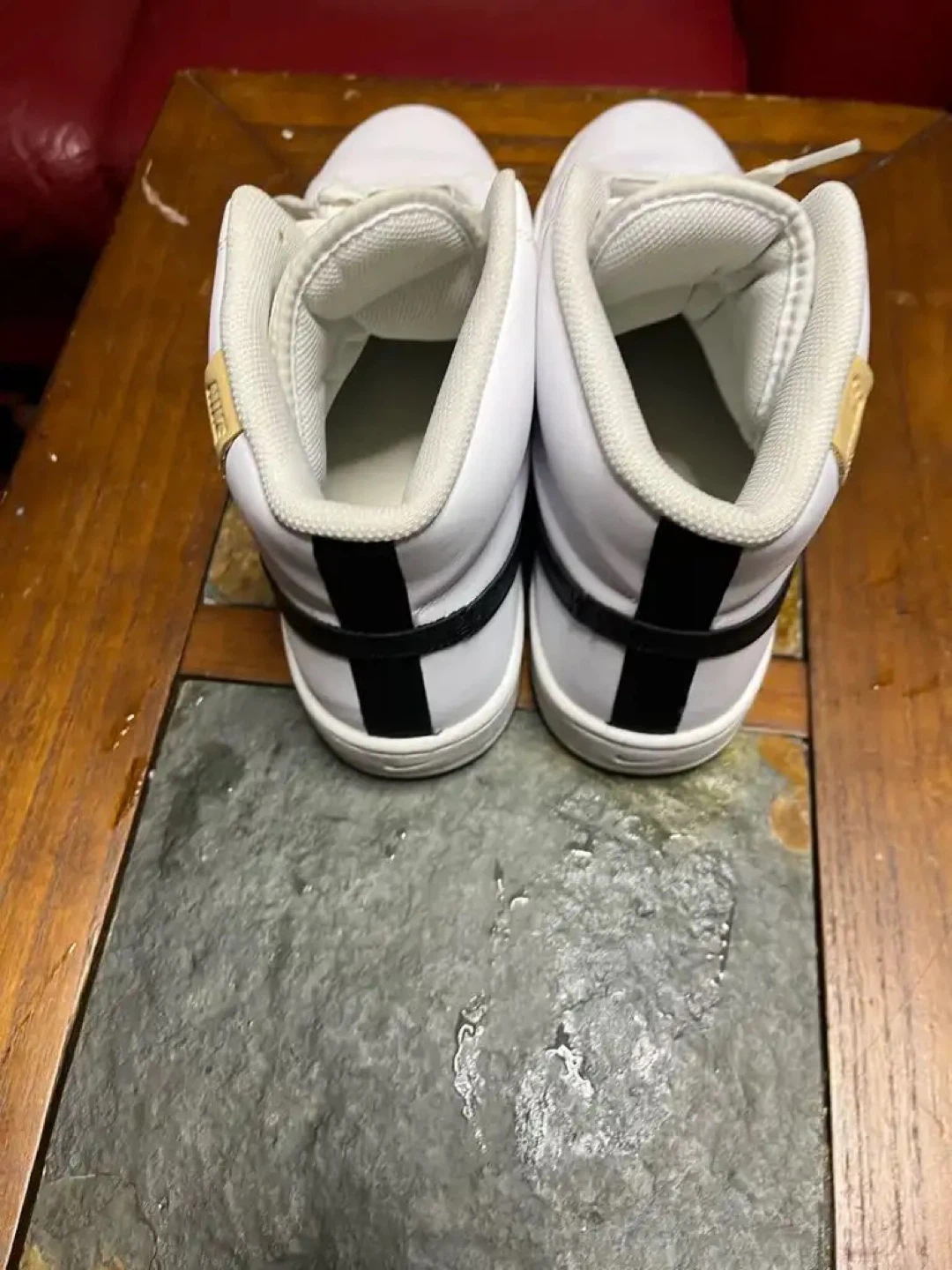 Nike Court Vision High Top Men’s Shoes White Black Size 11 - photo 5