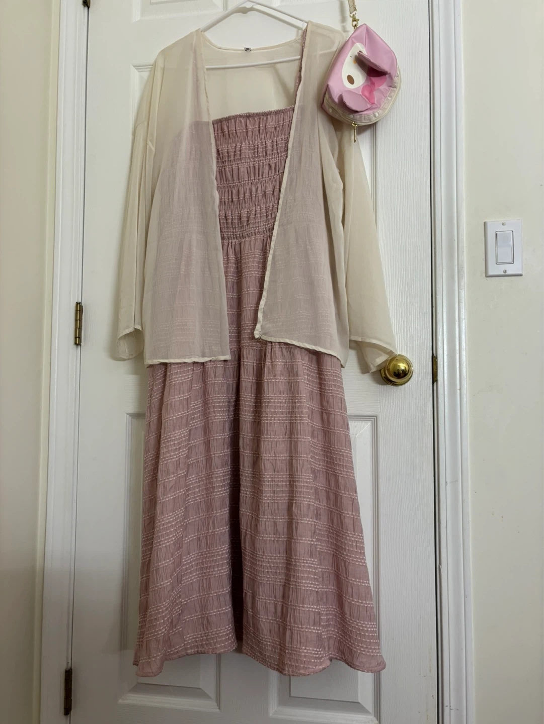 Ava & Viv Pink Smocked Midi Dress Size 1X - photo 3