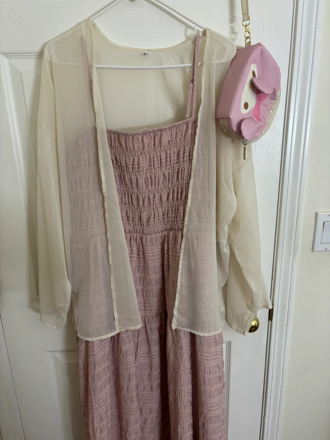 Ava & Viv Pink Smocked Midi Dress Size 1X - photo 2