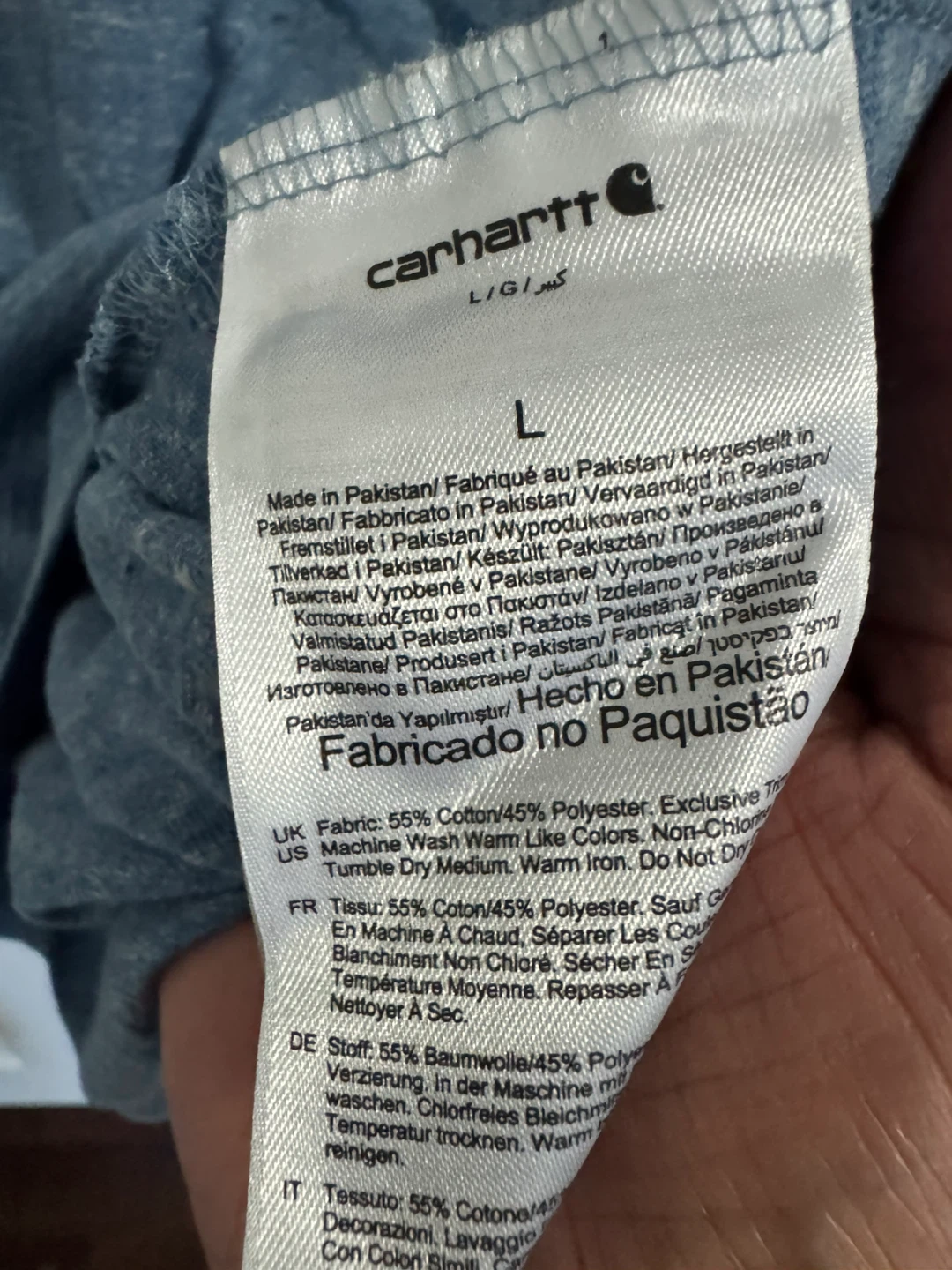Carhartt K87 Workwear Blue Pocket Tee (Large) - photo 5