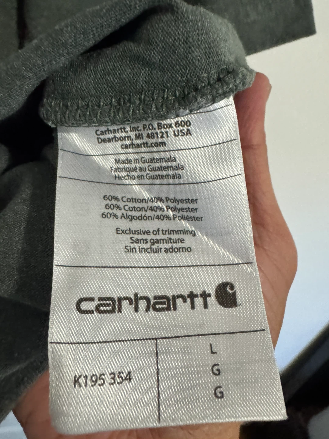 Carhartt K195 Logo Gray Shirt (Large) - photo 5