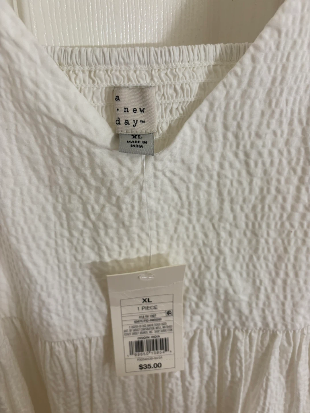 A New Day White Textured maxi Dress XL - photo 3