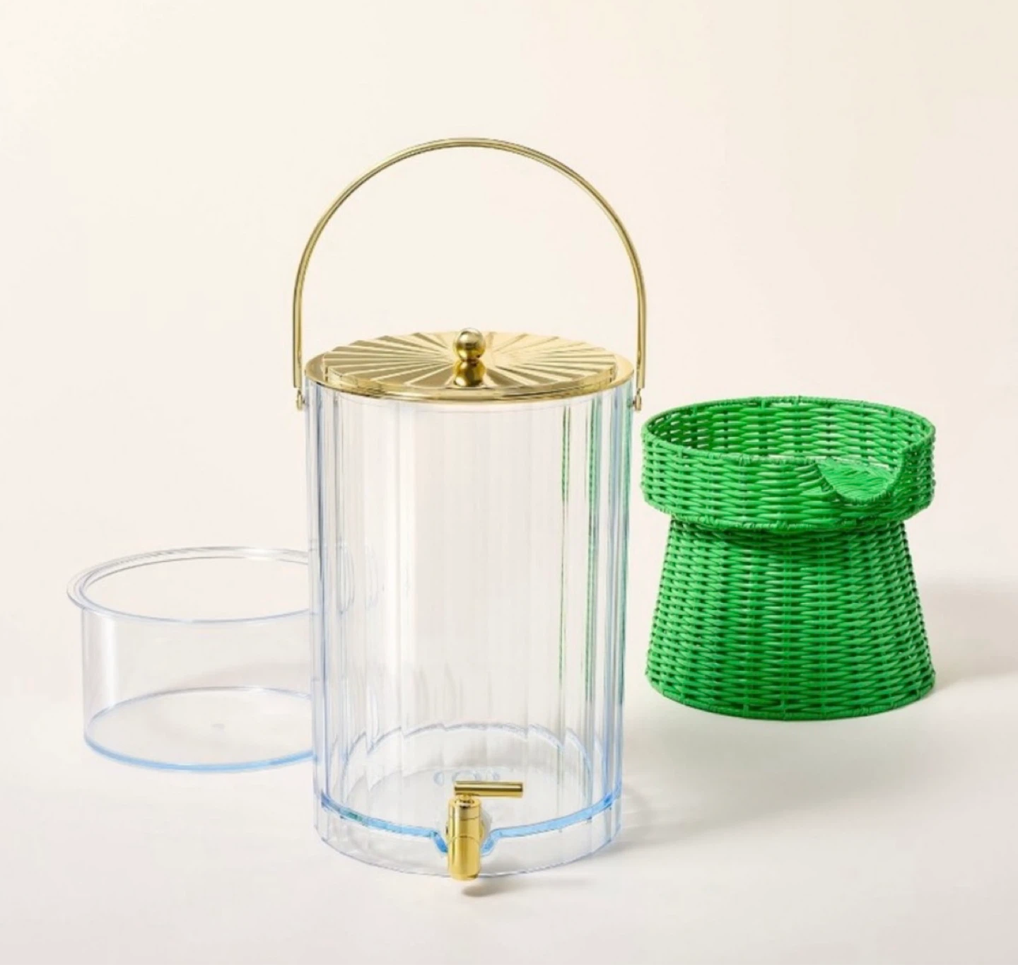 Kate Spade Acrylic and Wicker Beverage Dispenser - photo 4