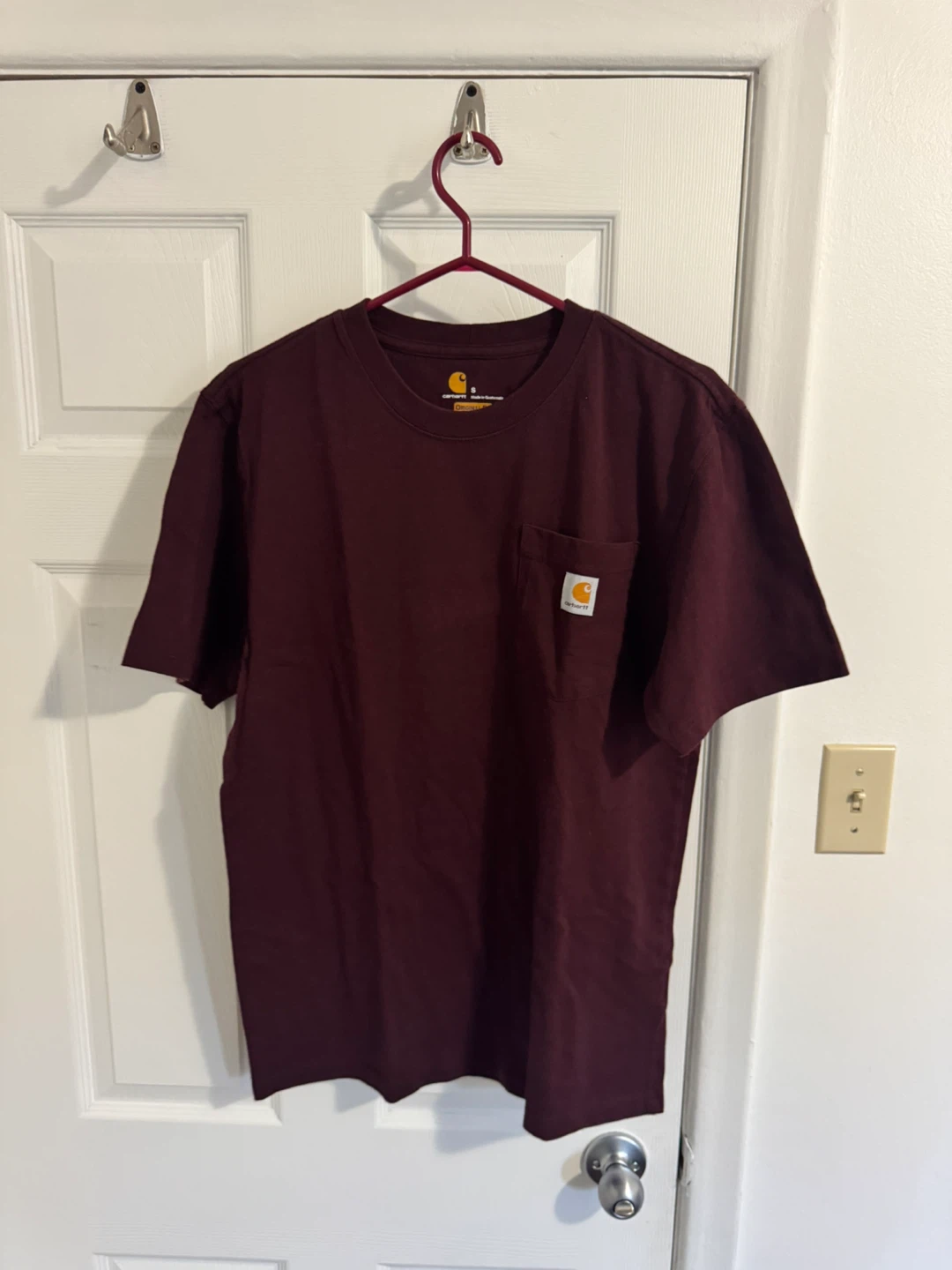 Carhartt Pocket T-Shirt - Burgundy - Size S - photo 2