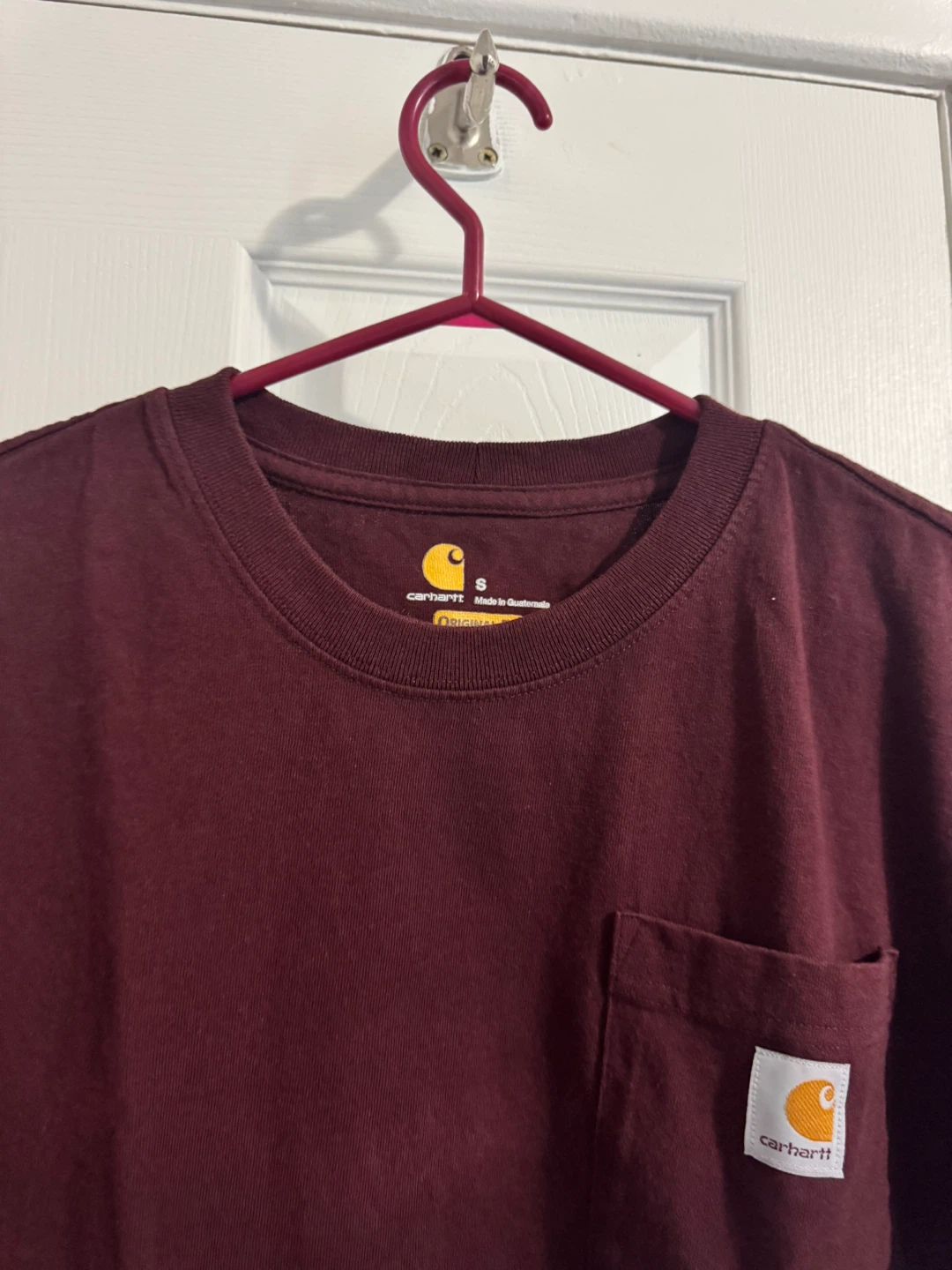 Carhartt Pocket T-Shirt - Burgundy - Size S - photo 4