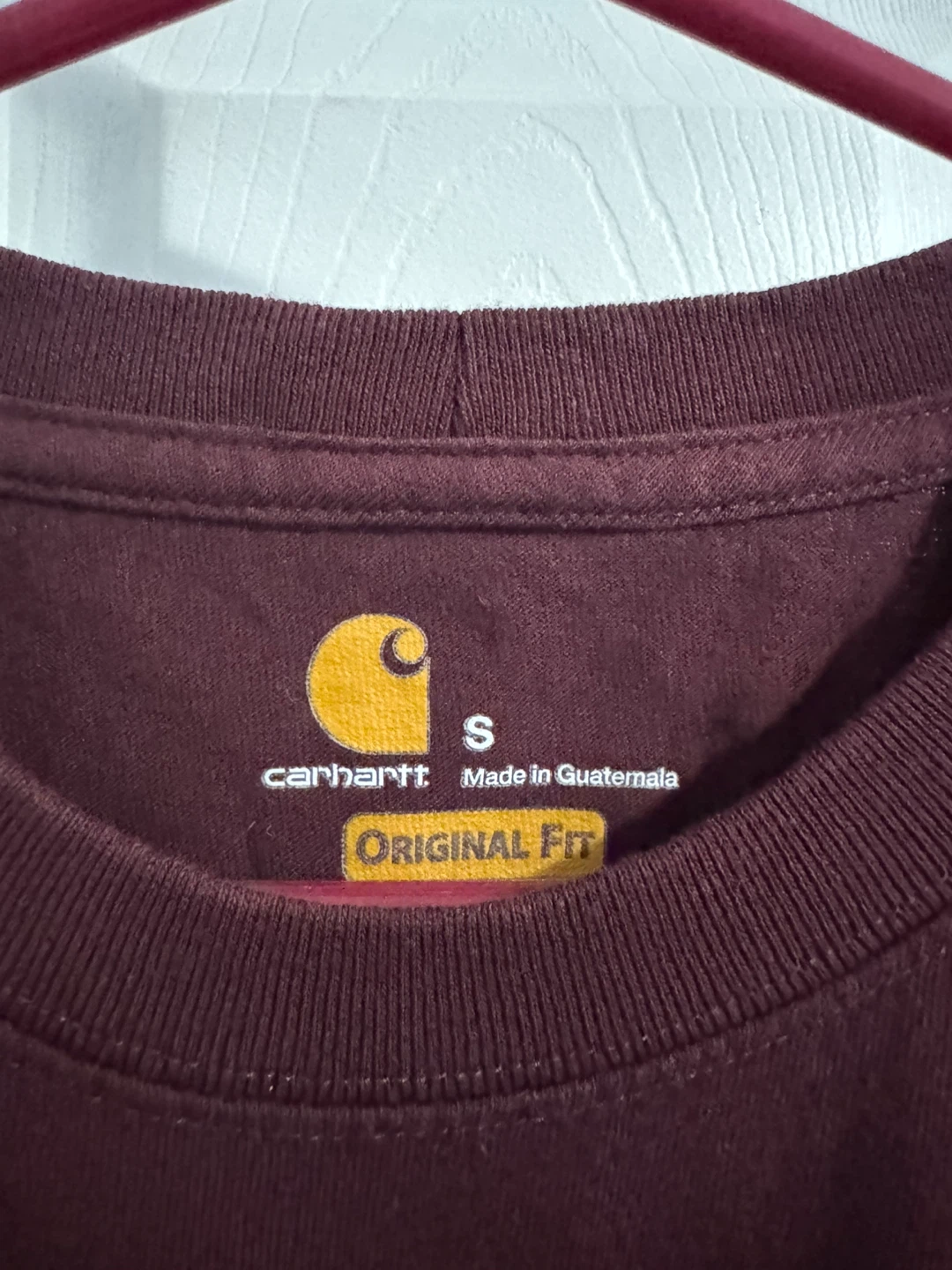Carhartt Pocket T-Shirt - Burgundy - Size S - photo 5