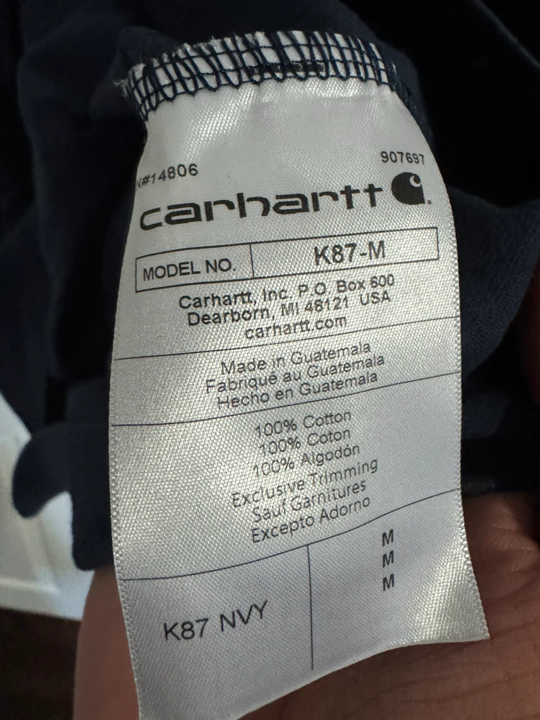Carhartt k87 Workwear Pocket Tee Blue (Medium) - photo 5