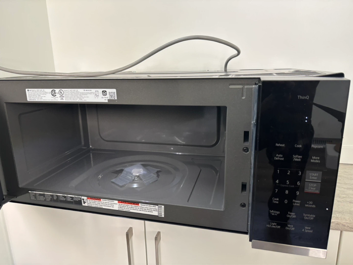 LG Over-the-Range Microwave Oven Model MV ditentukanEF1323F - photo 4