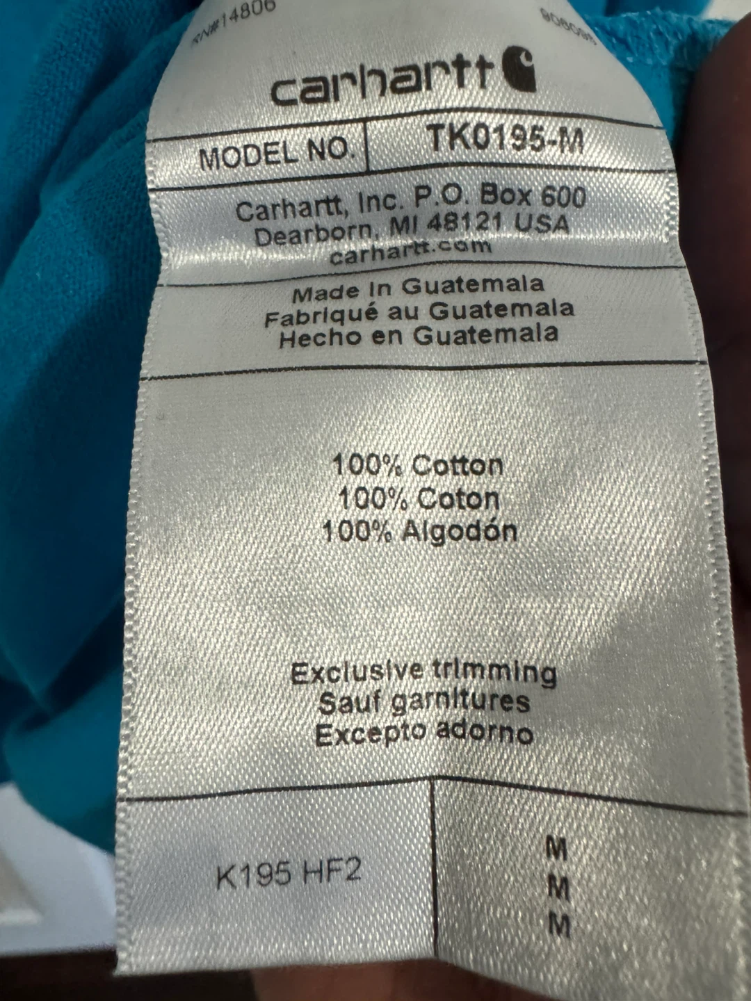 Carhartt K195 Logo Shirt Blue (medium) - photo 4