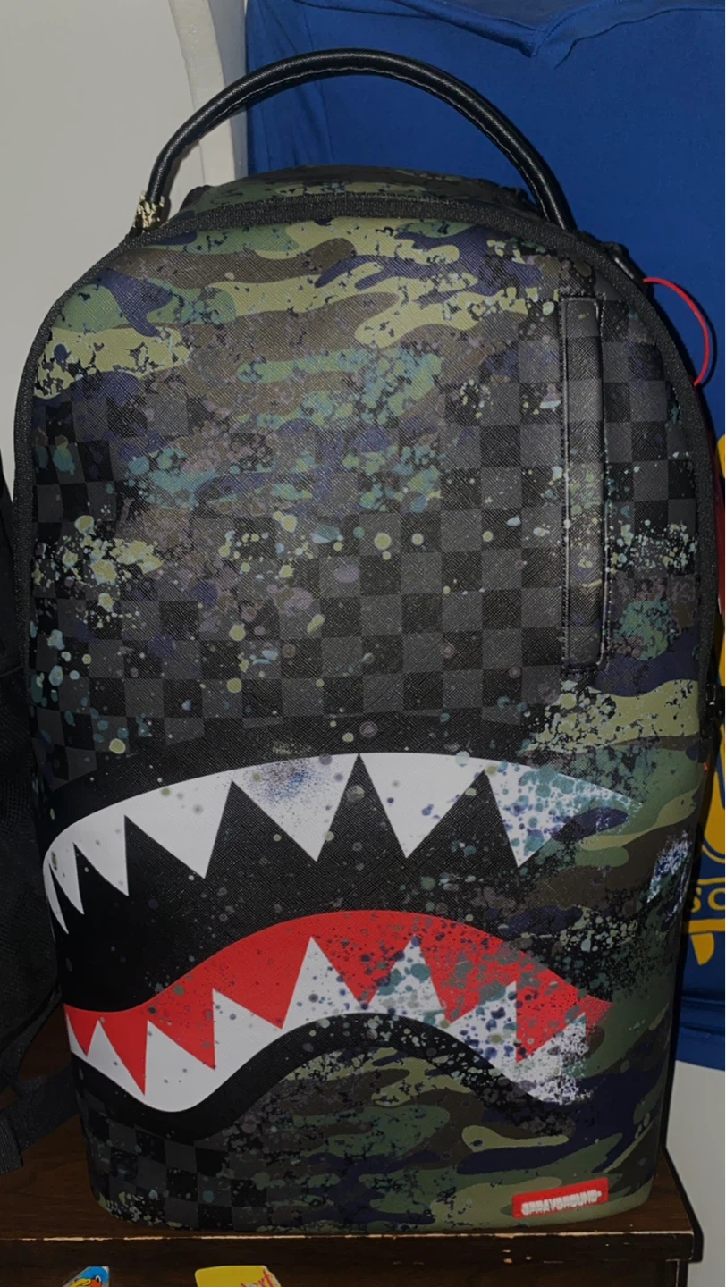 Sprayground Camo Shark Backpack