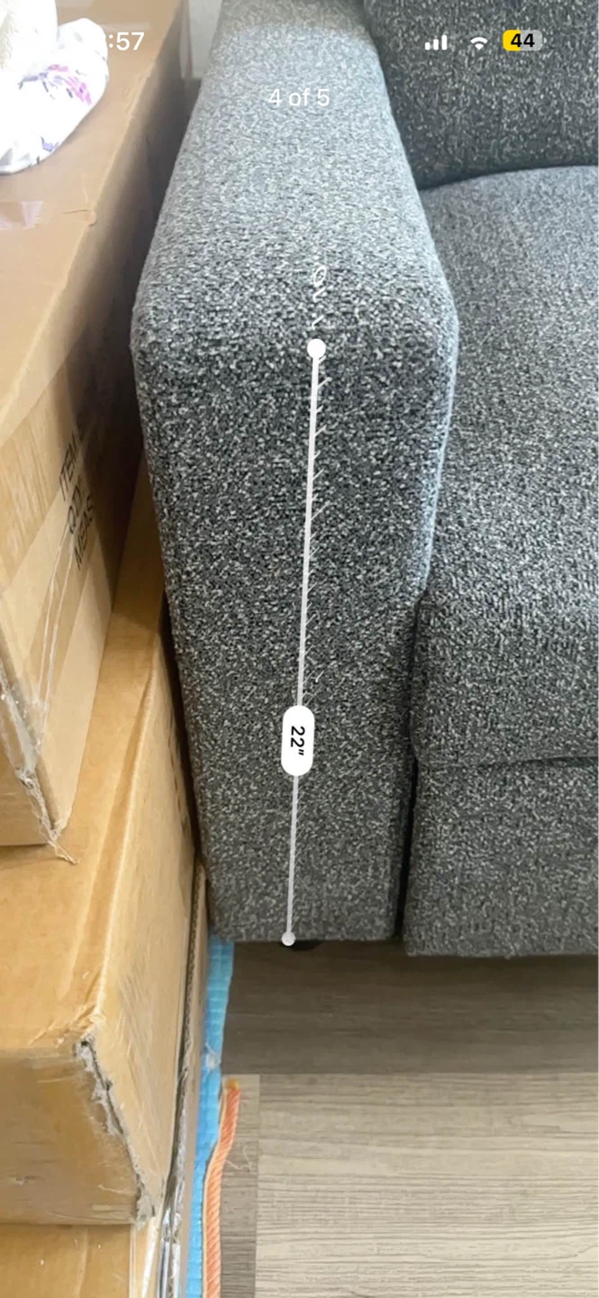 Gray Sectional Sofa with Storage - photo 5