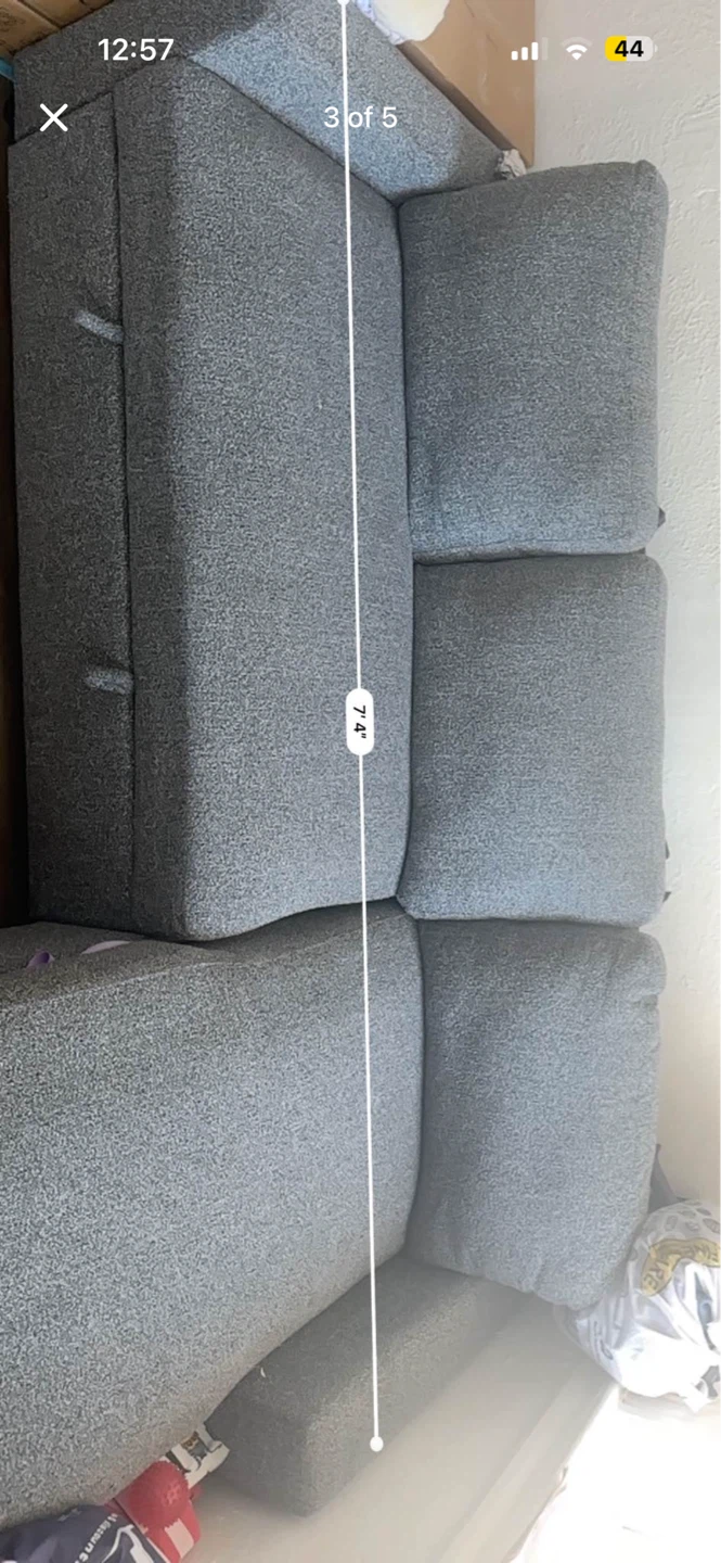 Gray Sectional Sofa with Storage - photo 3