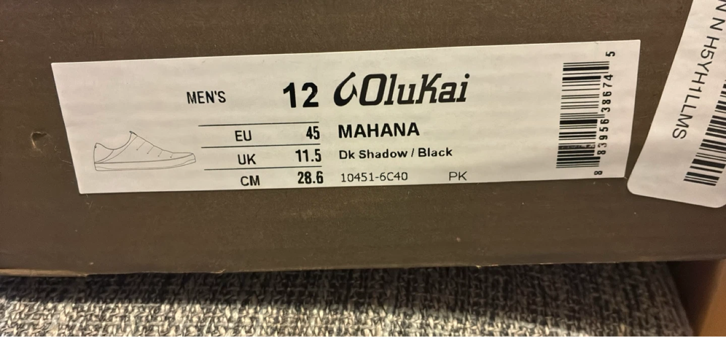OluKai Mahana Slippers - Men's Size 12 - Dk Shadow/Black - photo 5