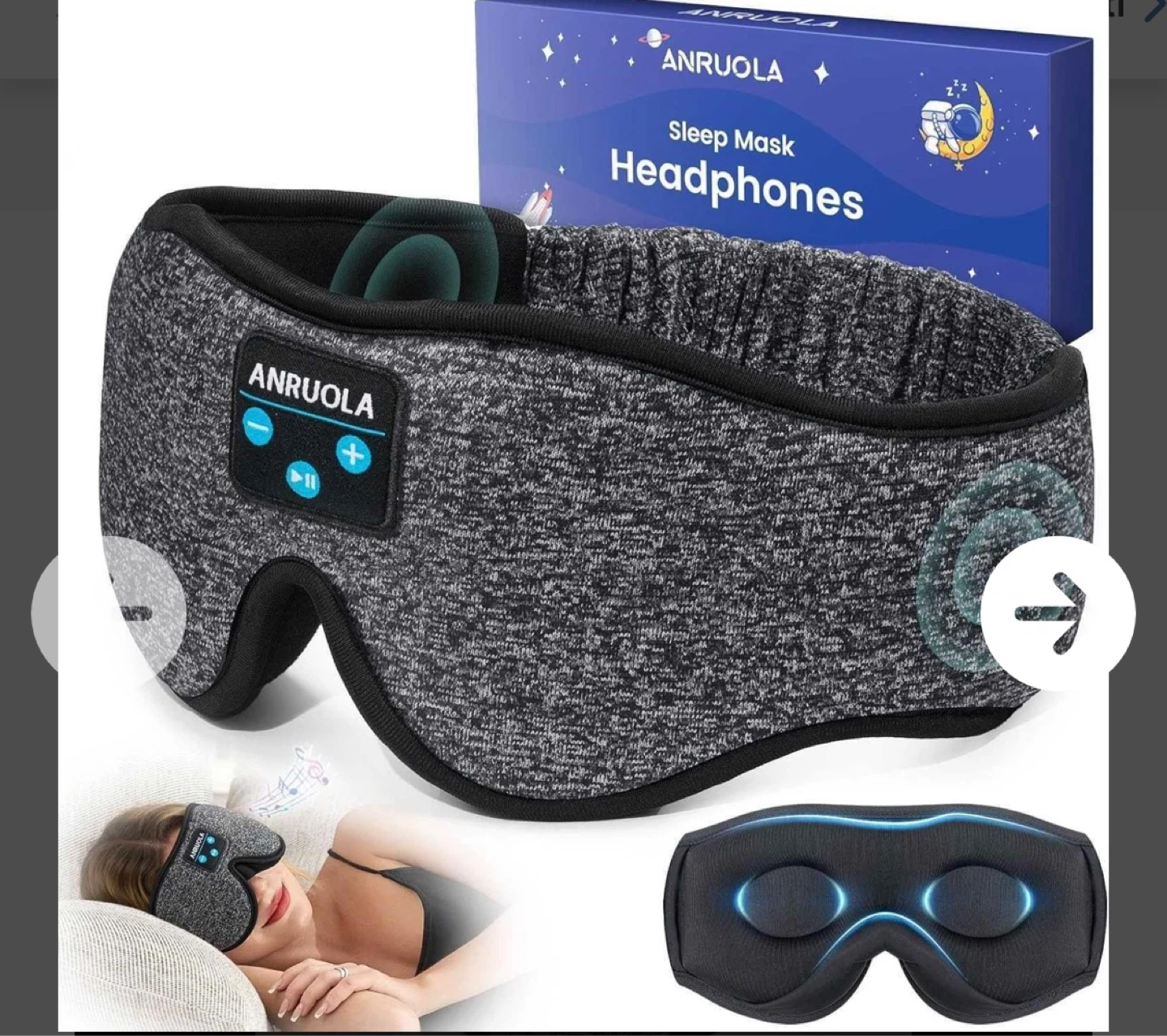 ANRUOLA Sleep Mask Headphones
