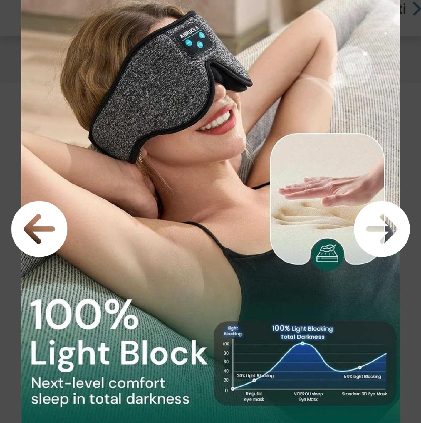 ANRUOLA Sleep Mask Headphones - photo 2