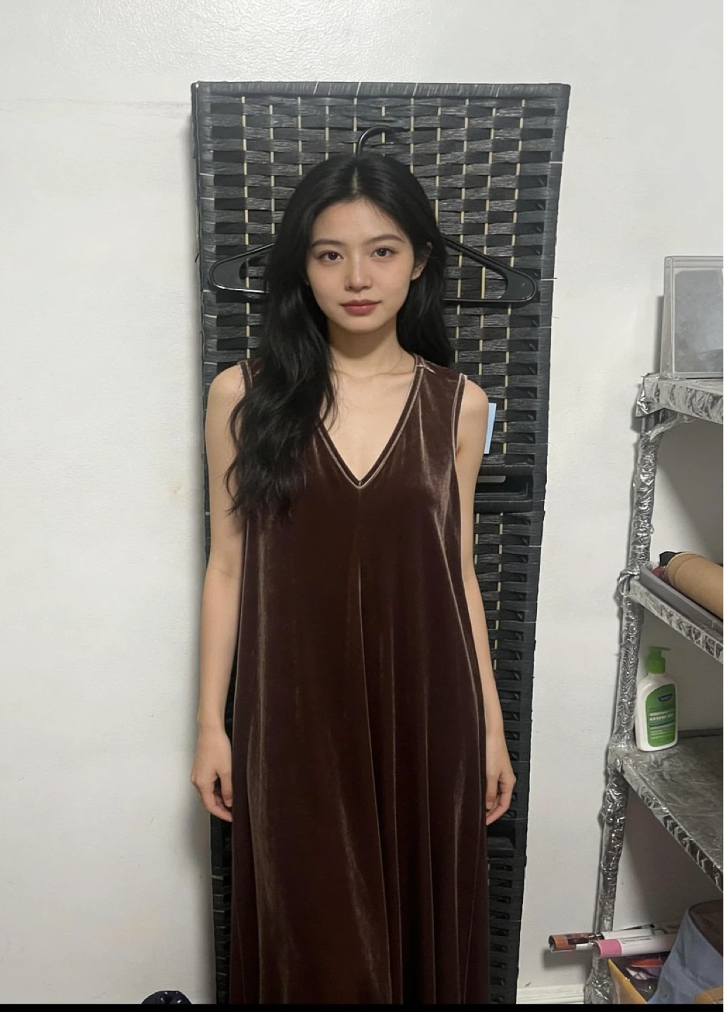 Veronica Beard Velvet V-Neck Maxi Dress Brown Size 12 - photo 2