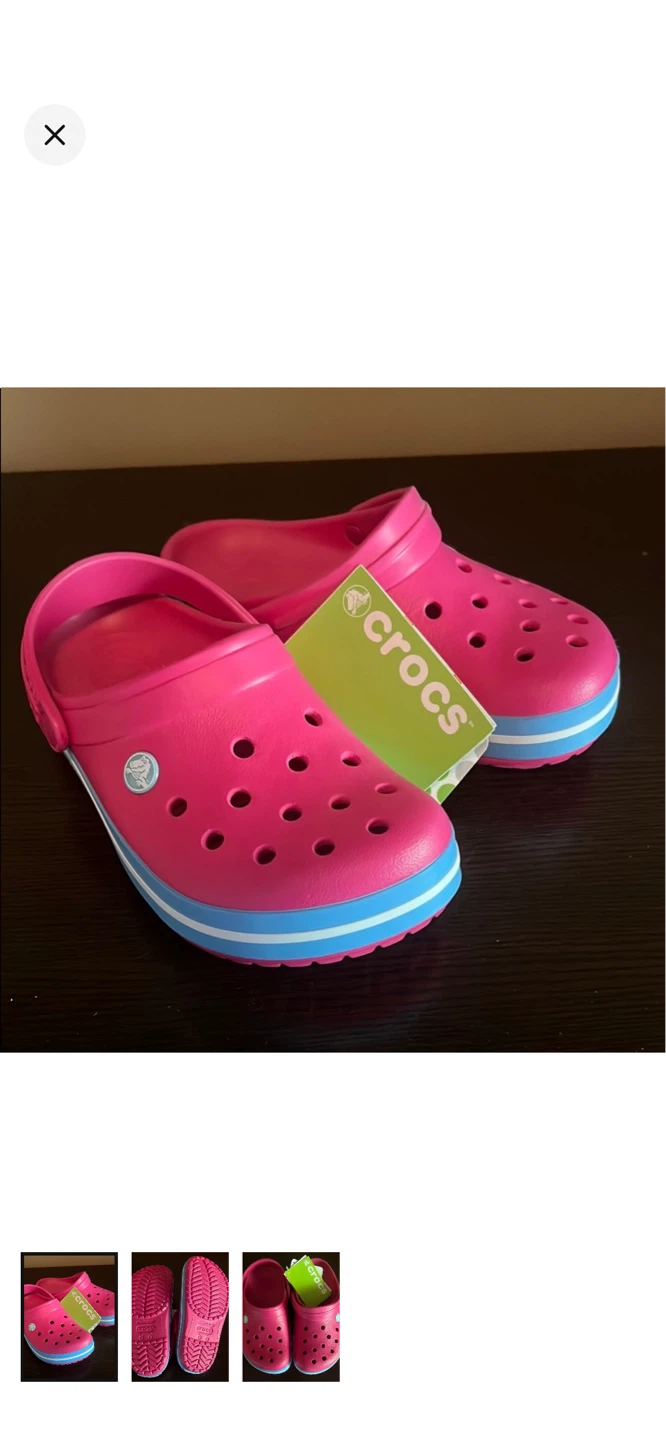 Pink crocs