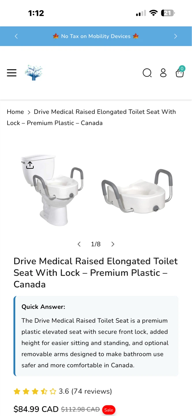 Drive Medical Raised Elongated Toilet Seat With Lock 5" Height - photo 2