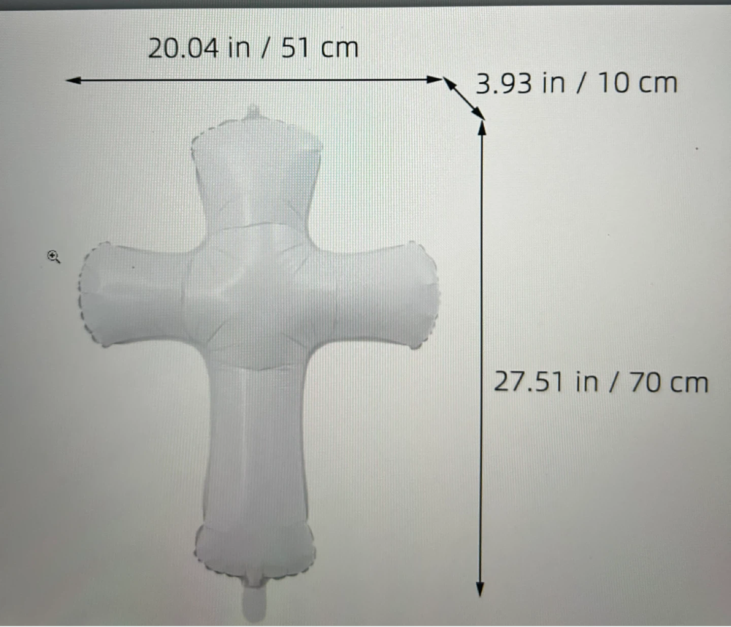White Cross Foil Balloons (Set of 5) - photo 2