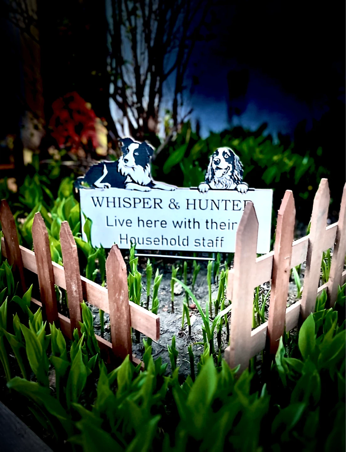 Custom made laser engraved Garden Sign