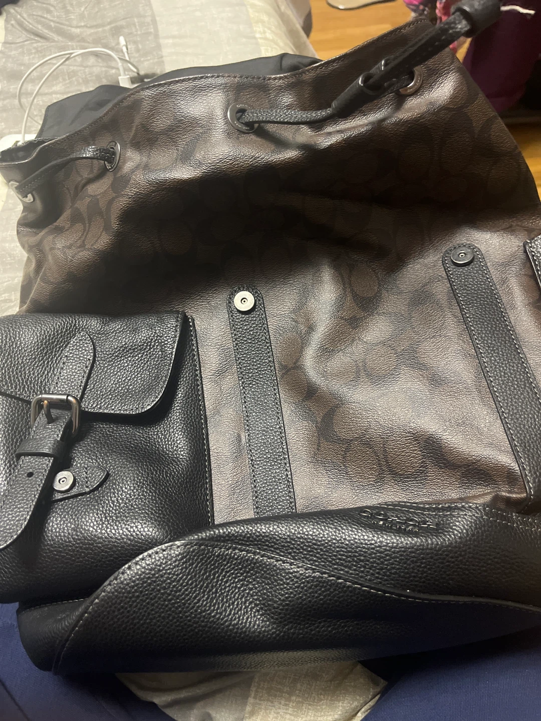 Coach Monogram Leather Backpack
