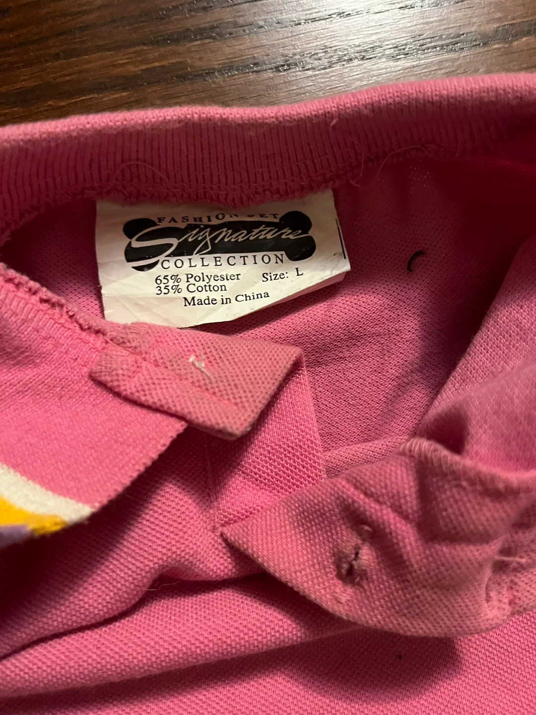 Signature Collection Pink Polo Shirt - Size L - photo 2