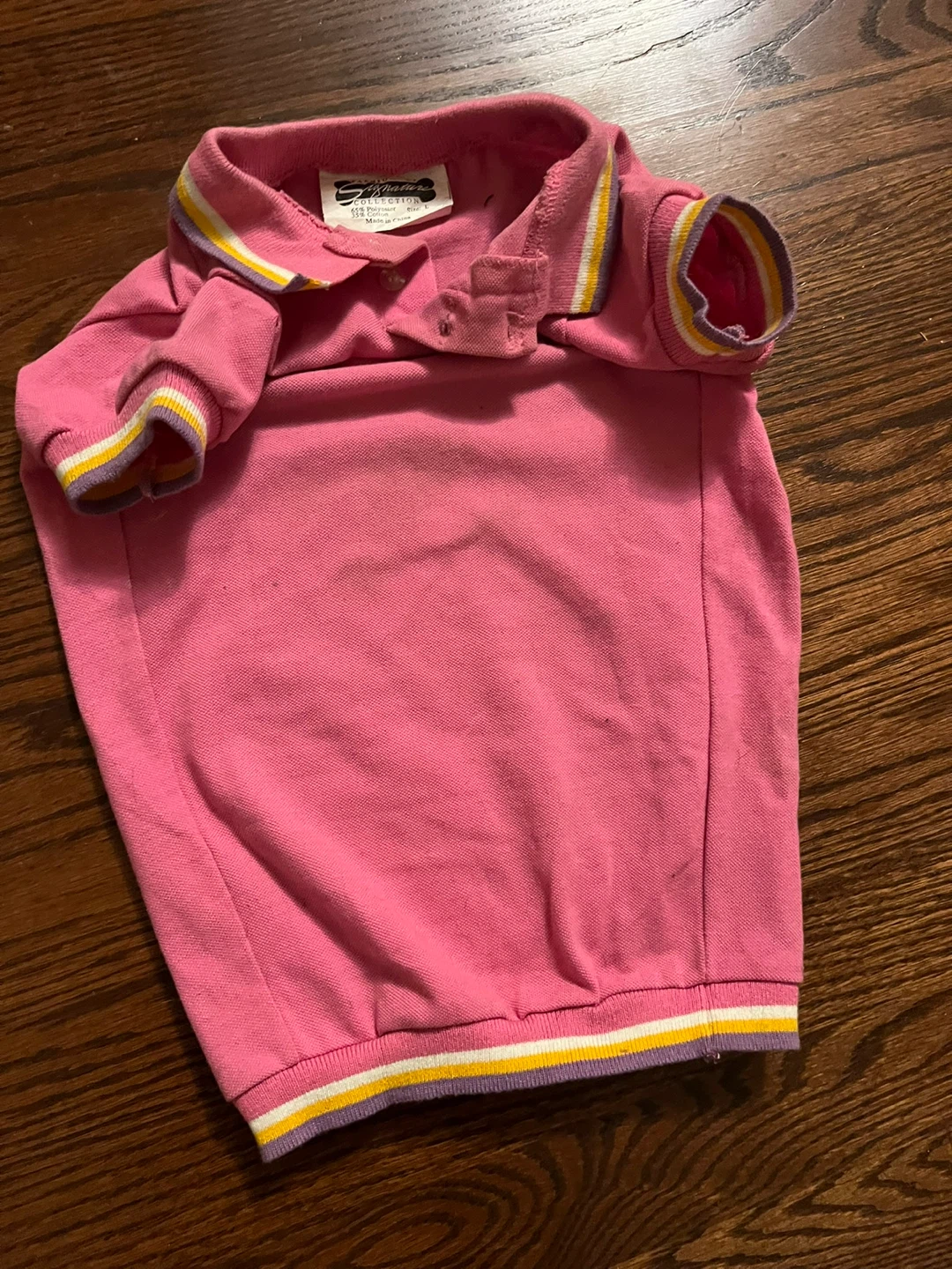 Signature Collection Pink Polo Shirt - Size L - photo 3