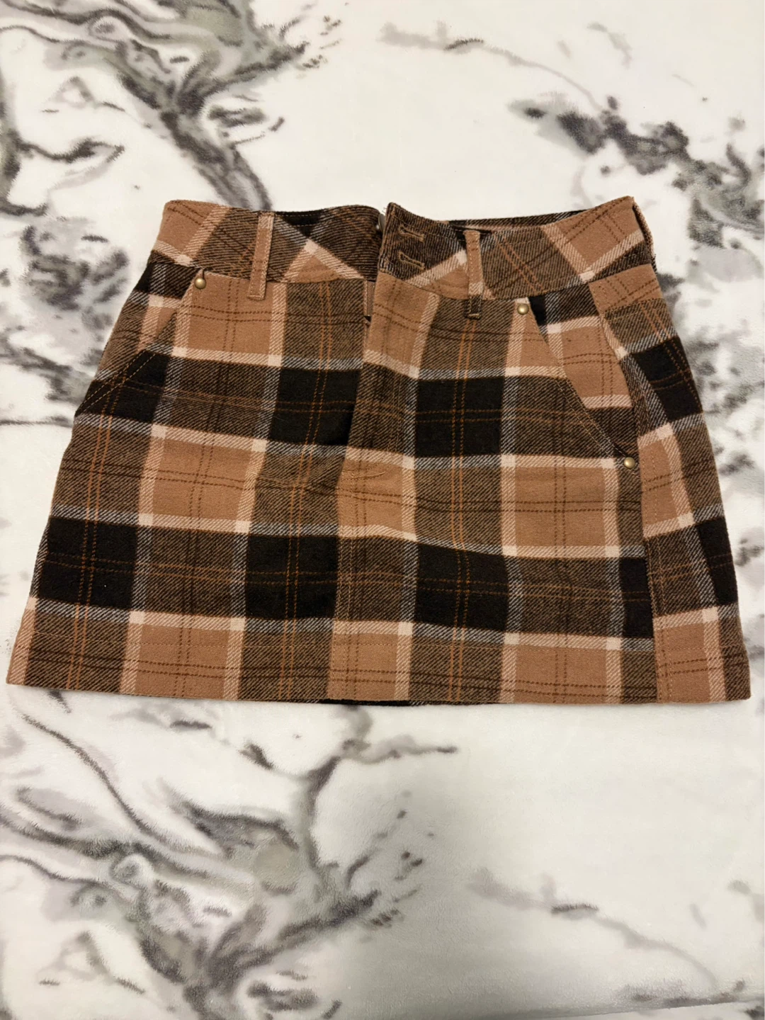H&M / Plaid Flannel Mini Skirt