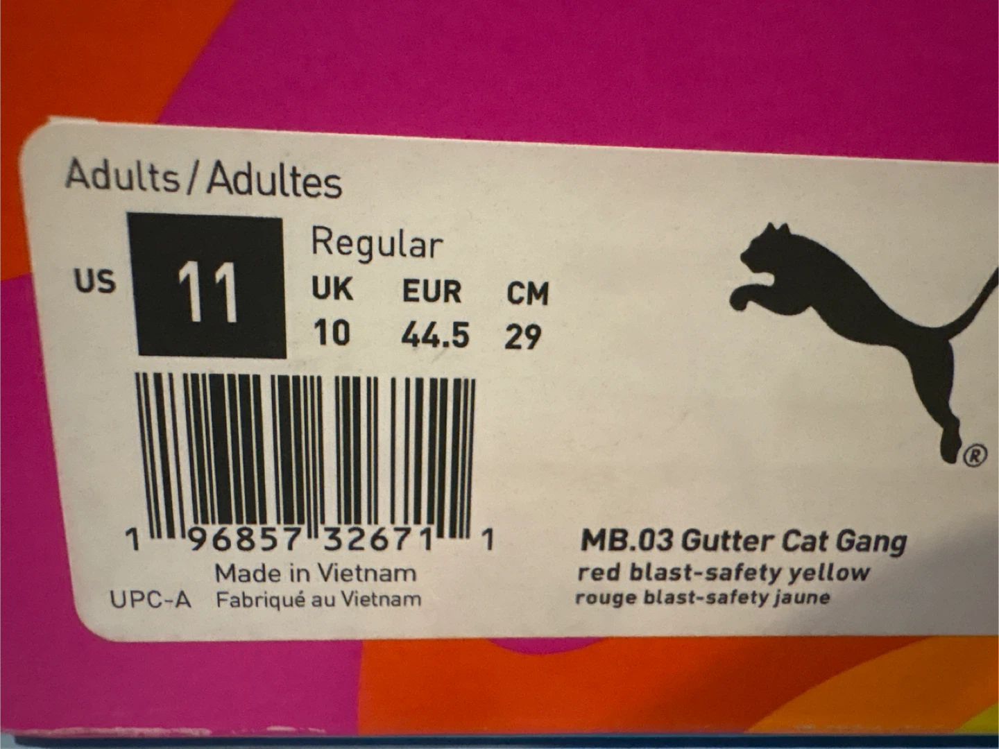 Puma MB.03 Gutter Cat Gang Red Blast-Safety Yellow US 11 - photo 2