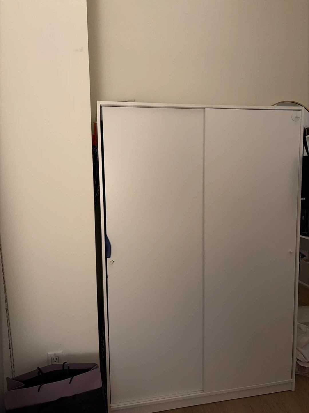 White Sliding Door Wardrobe (dissembled already)