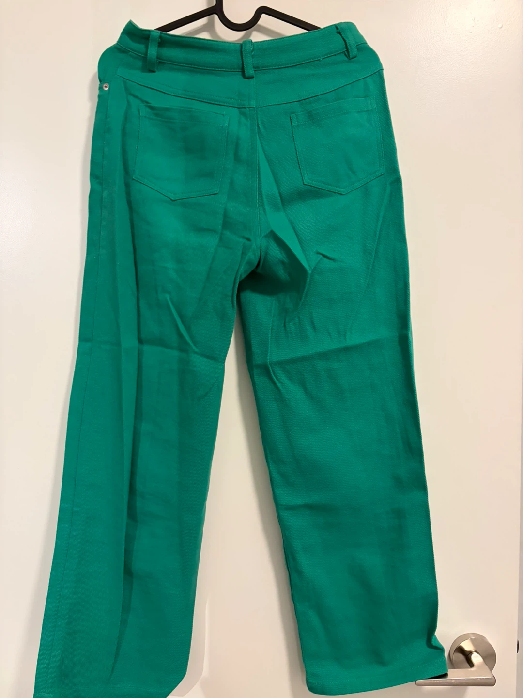 SHEIN / Emerald Green High-Waisted Straight Leg Pants - photo 2