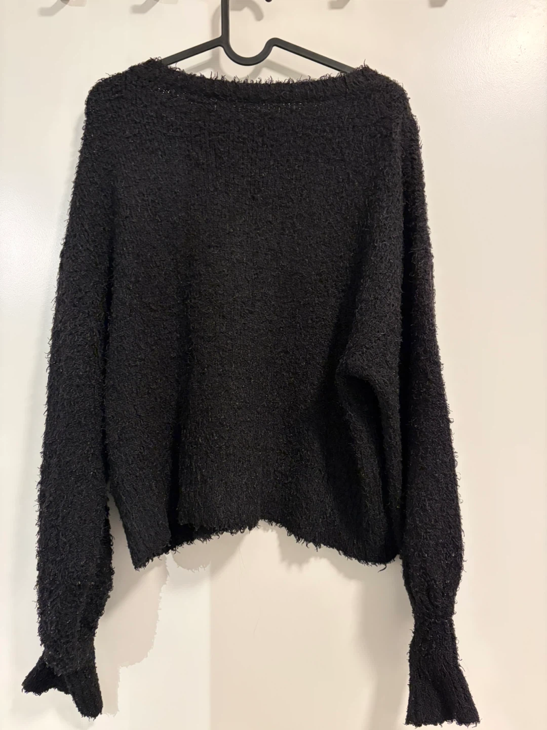 Black Embroidered Rose Sweater - photo 2