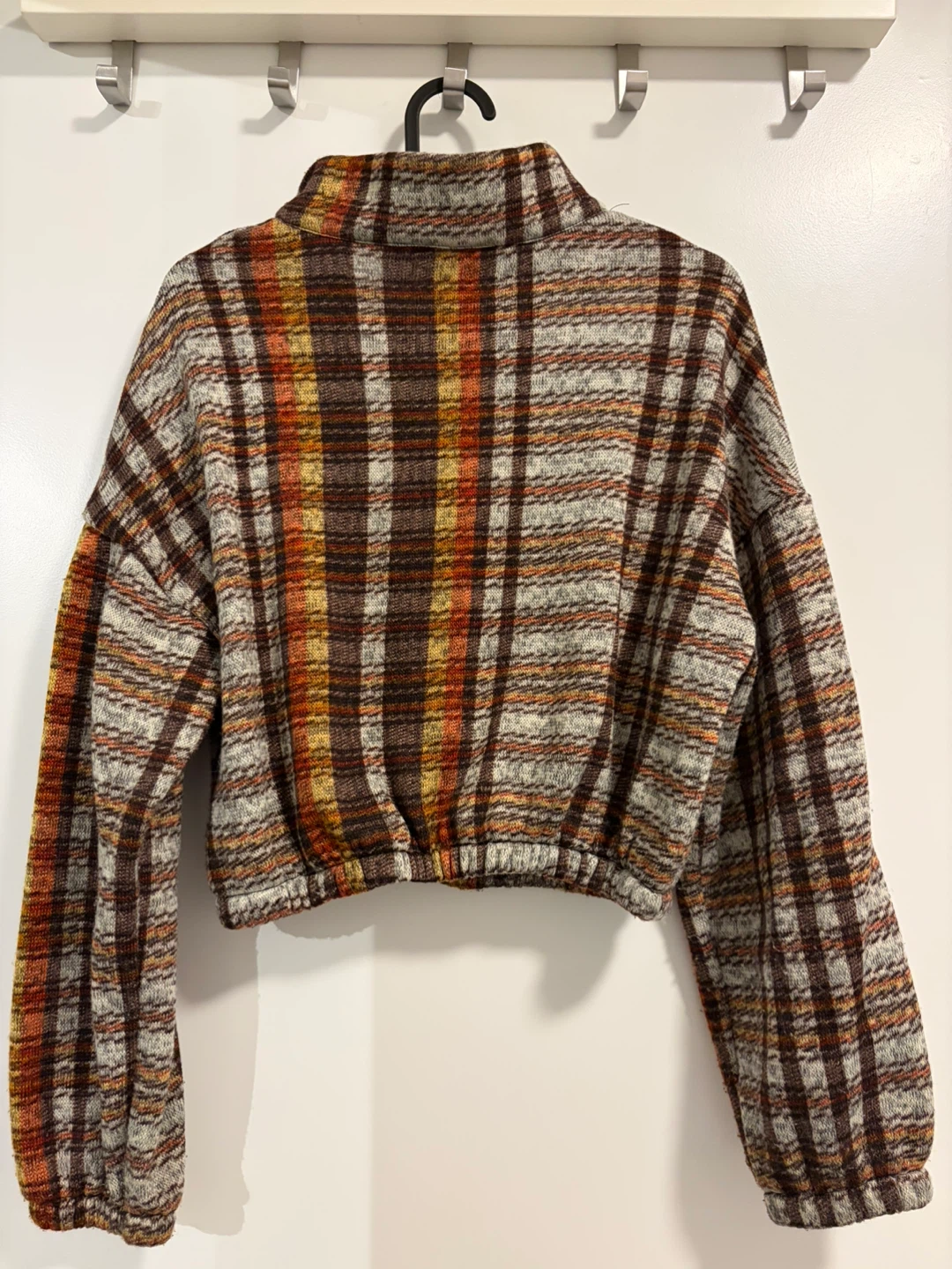 Women's Plaid Quarter Zip Pullover Sweater - photo 2